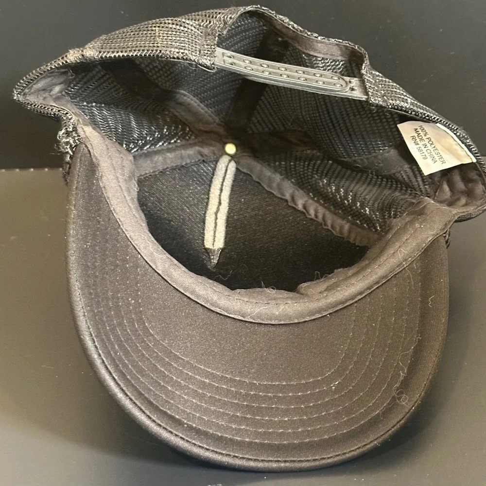 Foo Fighters Band Trucker Hat Black Yellow Logo Mesh Snapback vintage